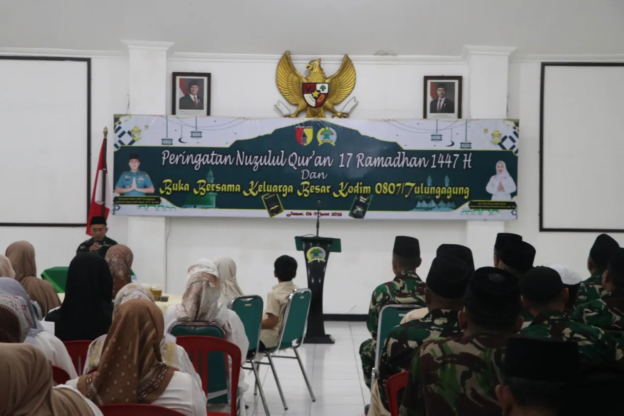 Peringati Nuzulul Qur’an, Kodim Tulungagung Perkuat Kebersamaan Prajurit