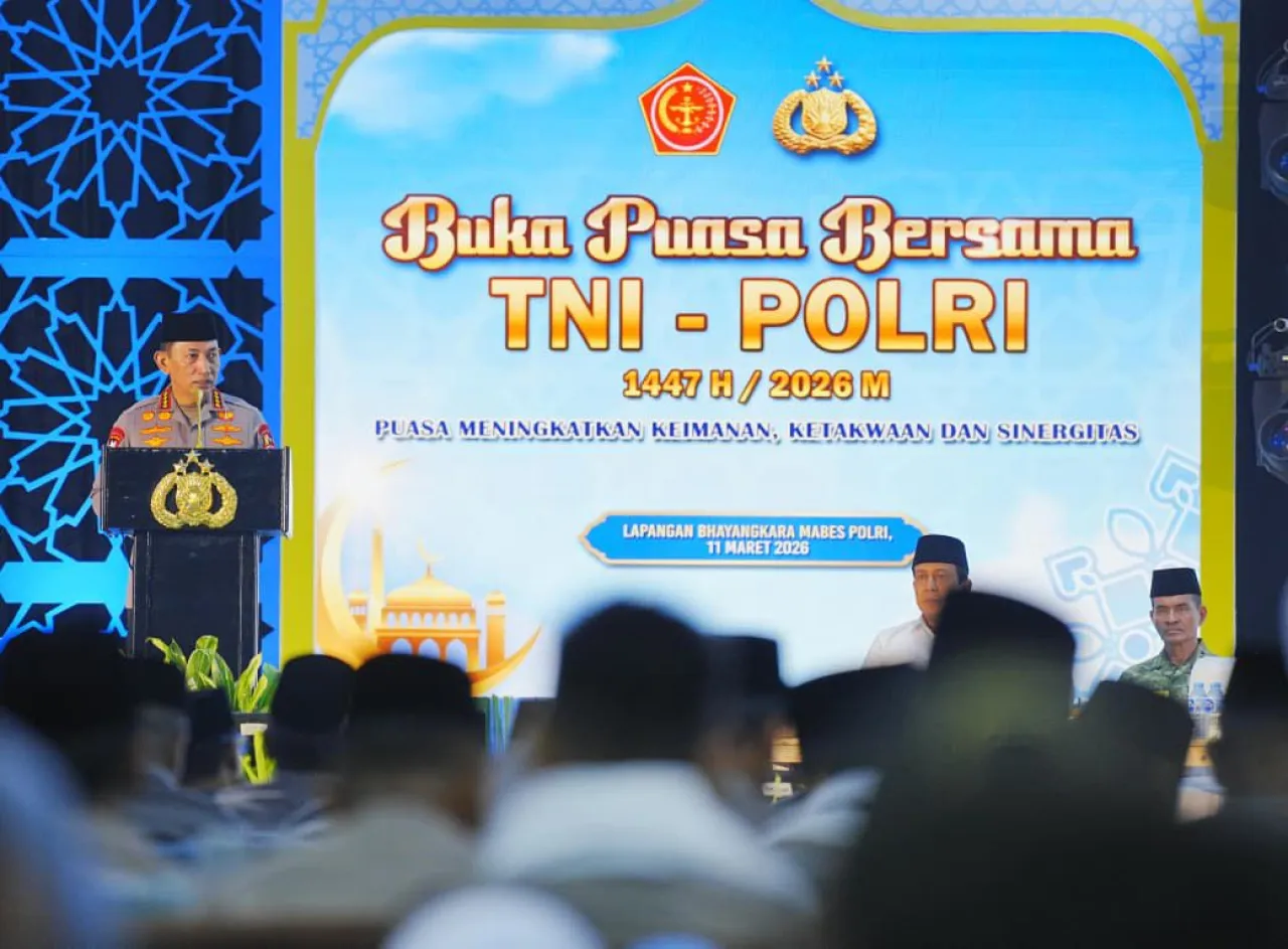 Foto : Buka Puasa Bersama TNI-Polri, Kapolri Tegaskan Sukseskan Program Presiden .