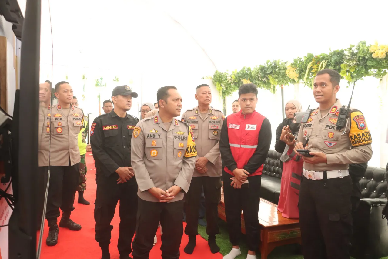 Ket Foto : Operasi Ketupat Semeru 2026 Polres Mojokerto Waspadai Titik Banjir dan Longsor