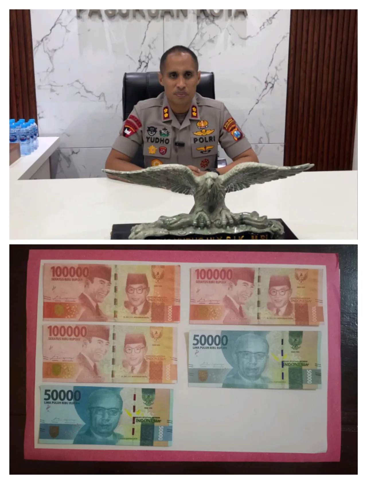 Polres Pasuruan Kota Polda Jatim melalui Unit Reskrim Polsek Rejoso berhasil mengungkap kasus dugaan tindak pidana menyimpan dan membawa uang palsu (Upal).