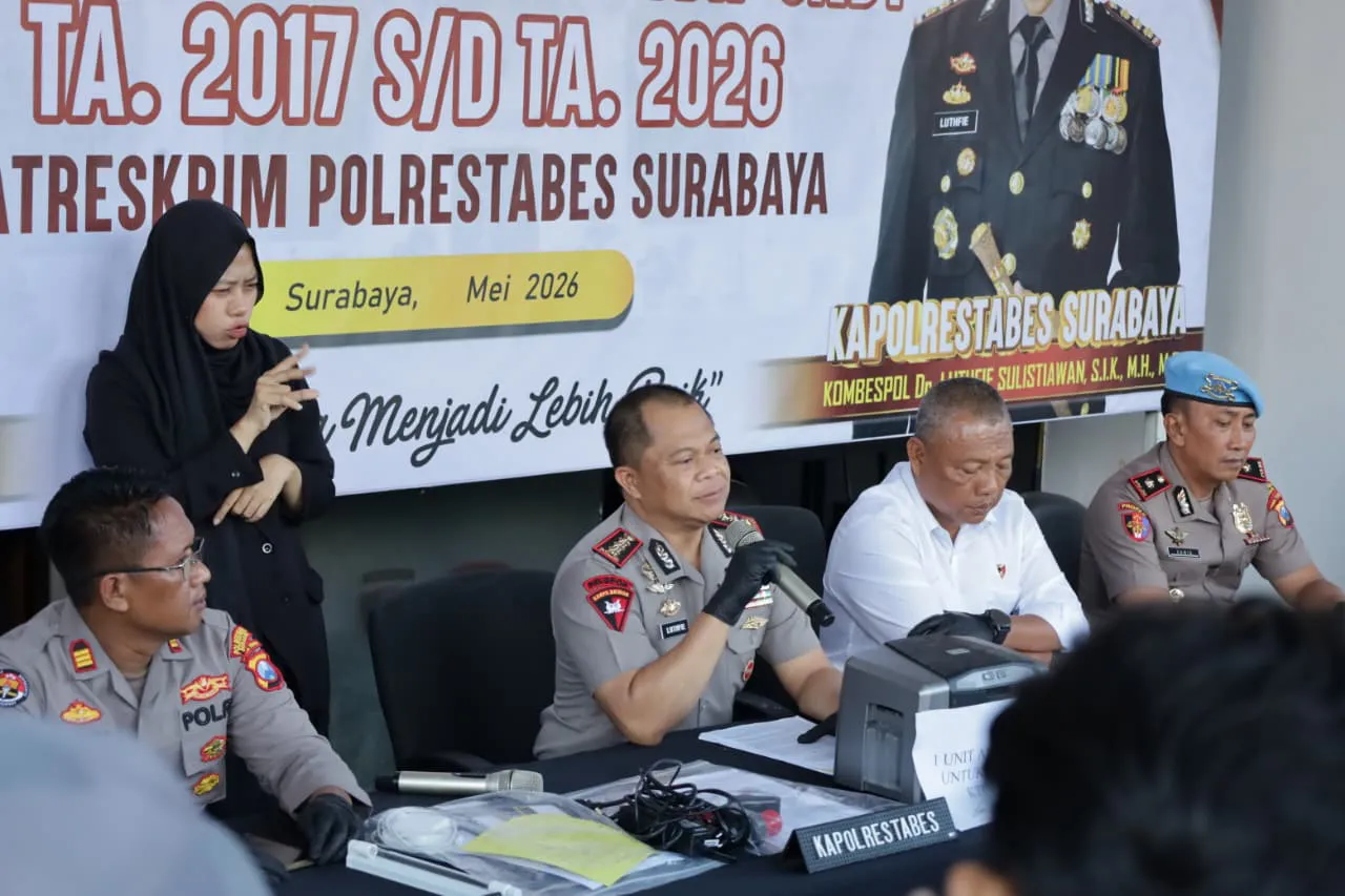 Ket Foto : Polrestabes Surabaya Amankan 14 Joki UTBK-SNBT Beroperasi 9 Tahun