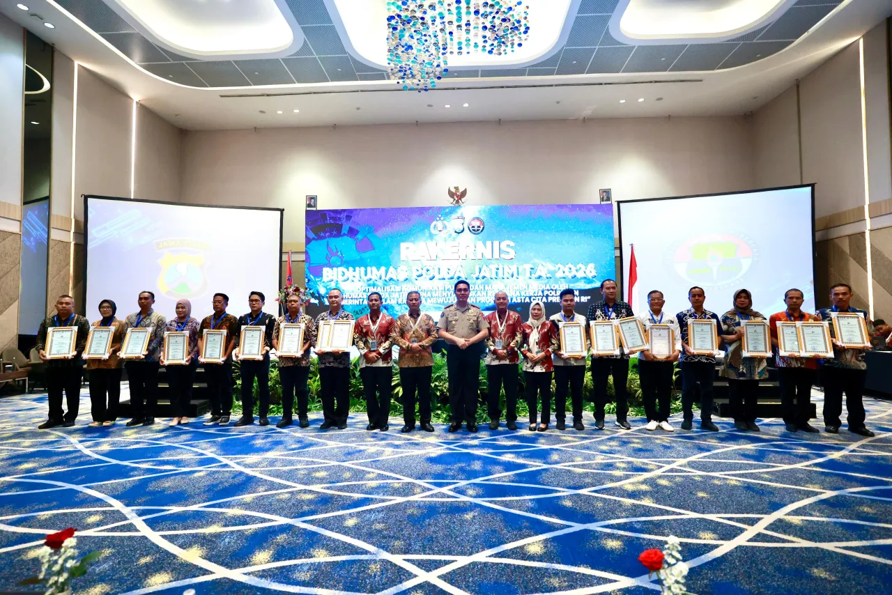 Ket Foto : Polda Jatim Gelar Rakernis Humas,Dorong Penguatan Komunikasi Publik dan Manajemen Media