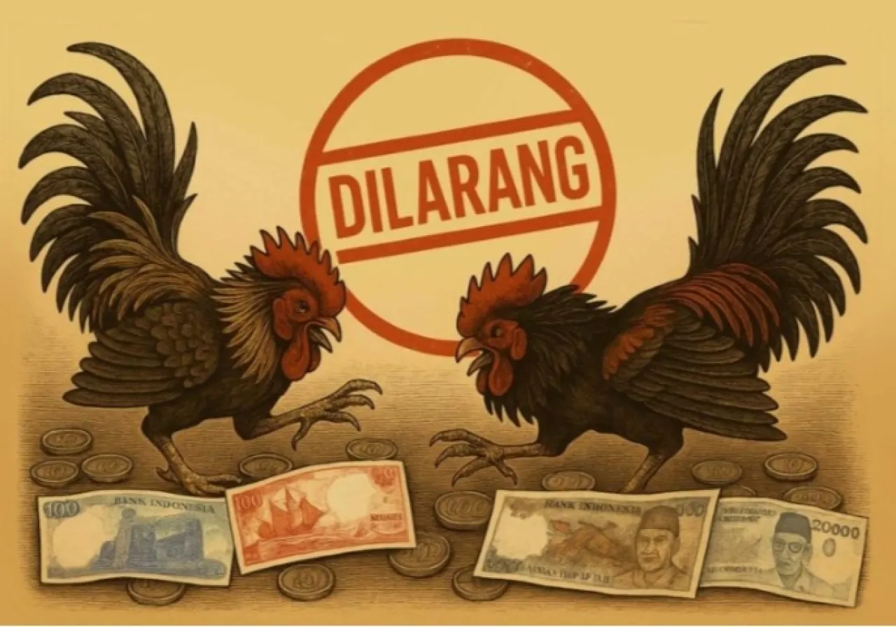 Ket Foto : Judi 303 sabung ayam dilarang