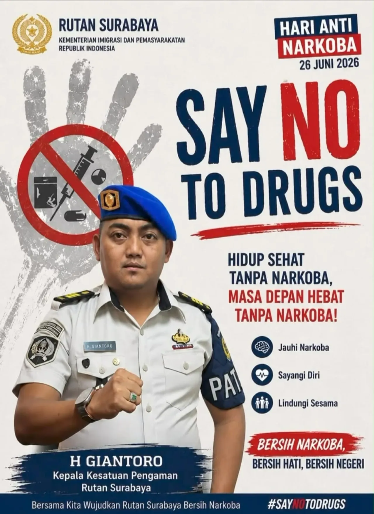 PERANG TOTAL LAWAN NARKOBA! KASAT RUTAN MEDAENG HENKY GIANTORO TEGASKAN WARGA BINAAN HARUS BERSIH DAN KEMBALI JADI PRIBA