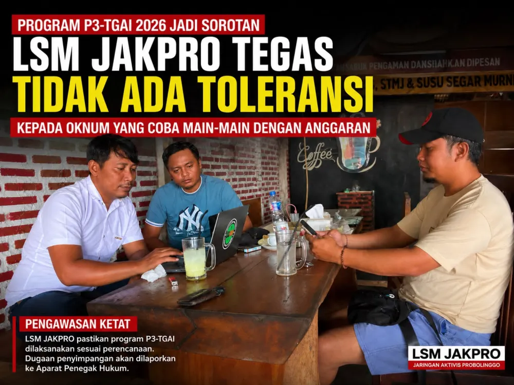 Program P3-TGAI 2026 Jadi Sorotan, LSM JAKPRO Tegaskan Tidak Ada Toleransi bagi Oknum yang Bermain dengan Anggaran