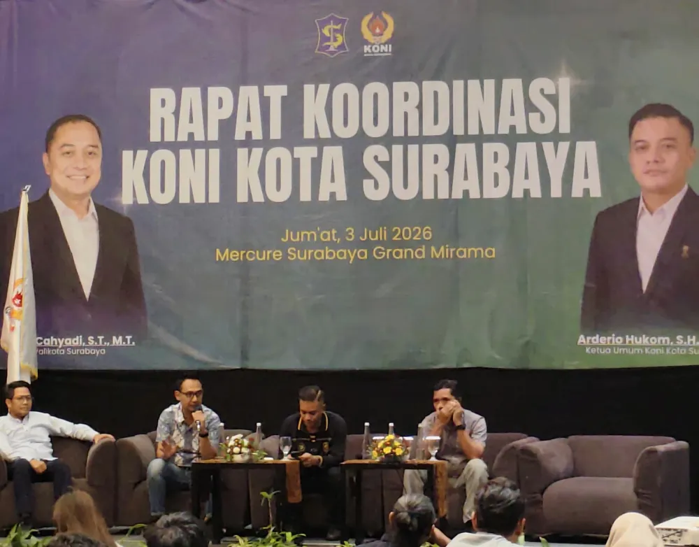 Ket Foto : KONI Surabaya Perkuat Sinergi dengan Cabor, Tour de Porprov 2027 Mulai Disosialisasikan