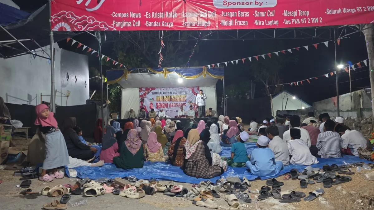 Ket Foto : Warga Merapi RT 2 RW 2 Gelar Istighosah dan Peringatan Maulid Nabi SAW Bertepatan dengan Momen Kemerdekaan RI ke 81