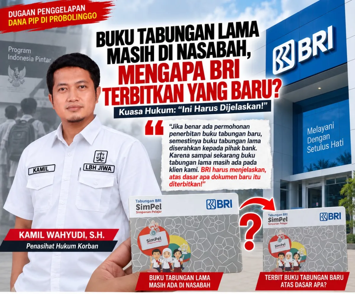 Ket Foto : Buku Tabungan Lama Masih di Nasabah, Mengapa BRI Terbitkan yang Baru? Kuasa Hukum: “Jangan Berlindung di Balik Dalih Sesuai Prosedur!”