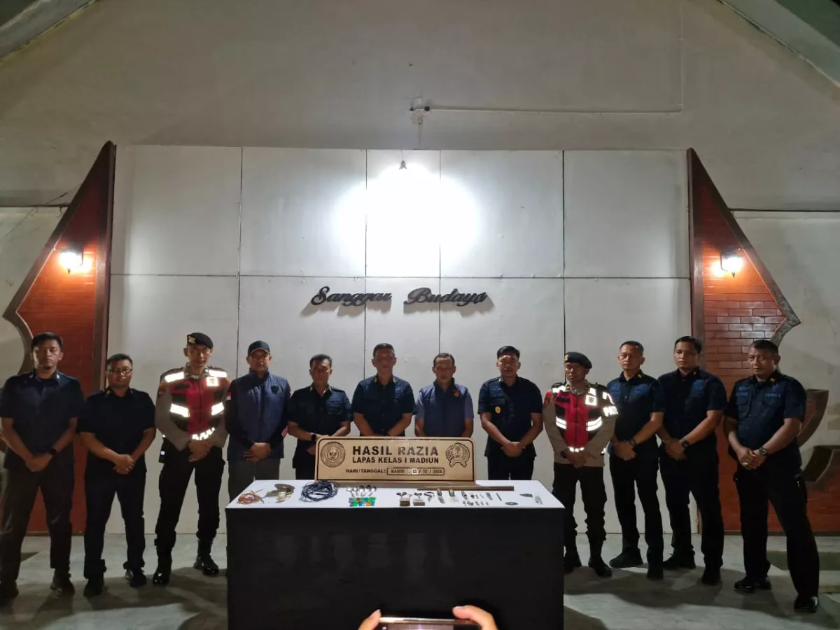 Lapas Madiun dan Polres Madiun Kota Perkuat Pengamanan Lewat Razia dan Tes Urine