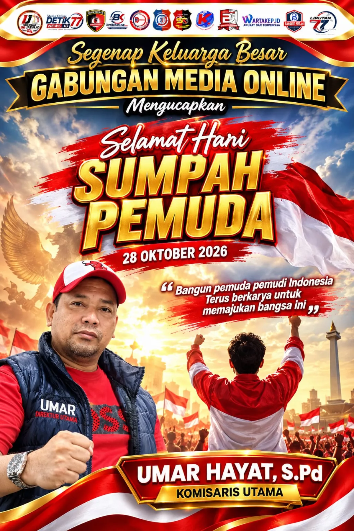 Keluarga Besar Media Gabungan Komisaris Utama, Ucapkan Selamat Hari Sumpah Pemuda 28 Oktober 2026